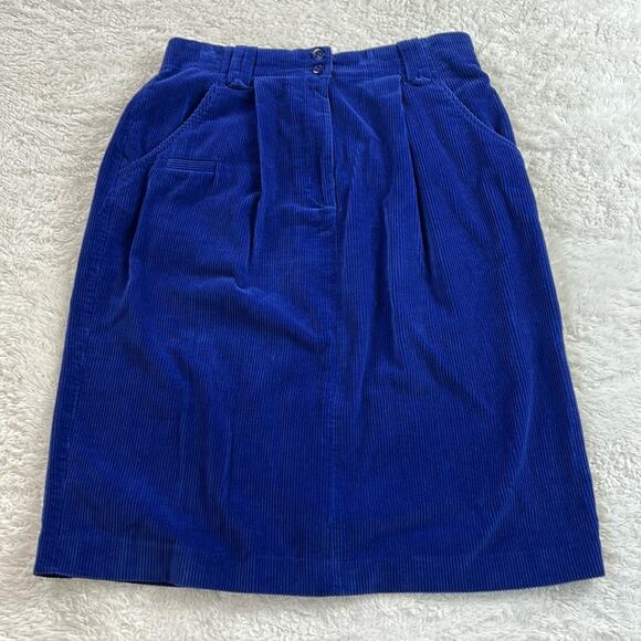 Vintage 80s 90s Leslie Fay Petite Sportswear corduroy skirt, size 14p - Picture 1 of 8
